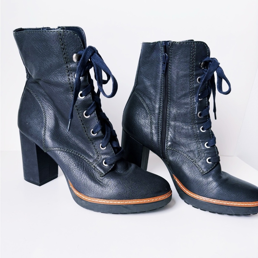 Naturalizer Callie Block Heel Boot - Navy